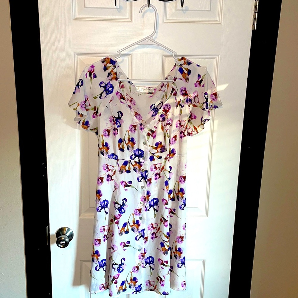 Floral satin dress